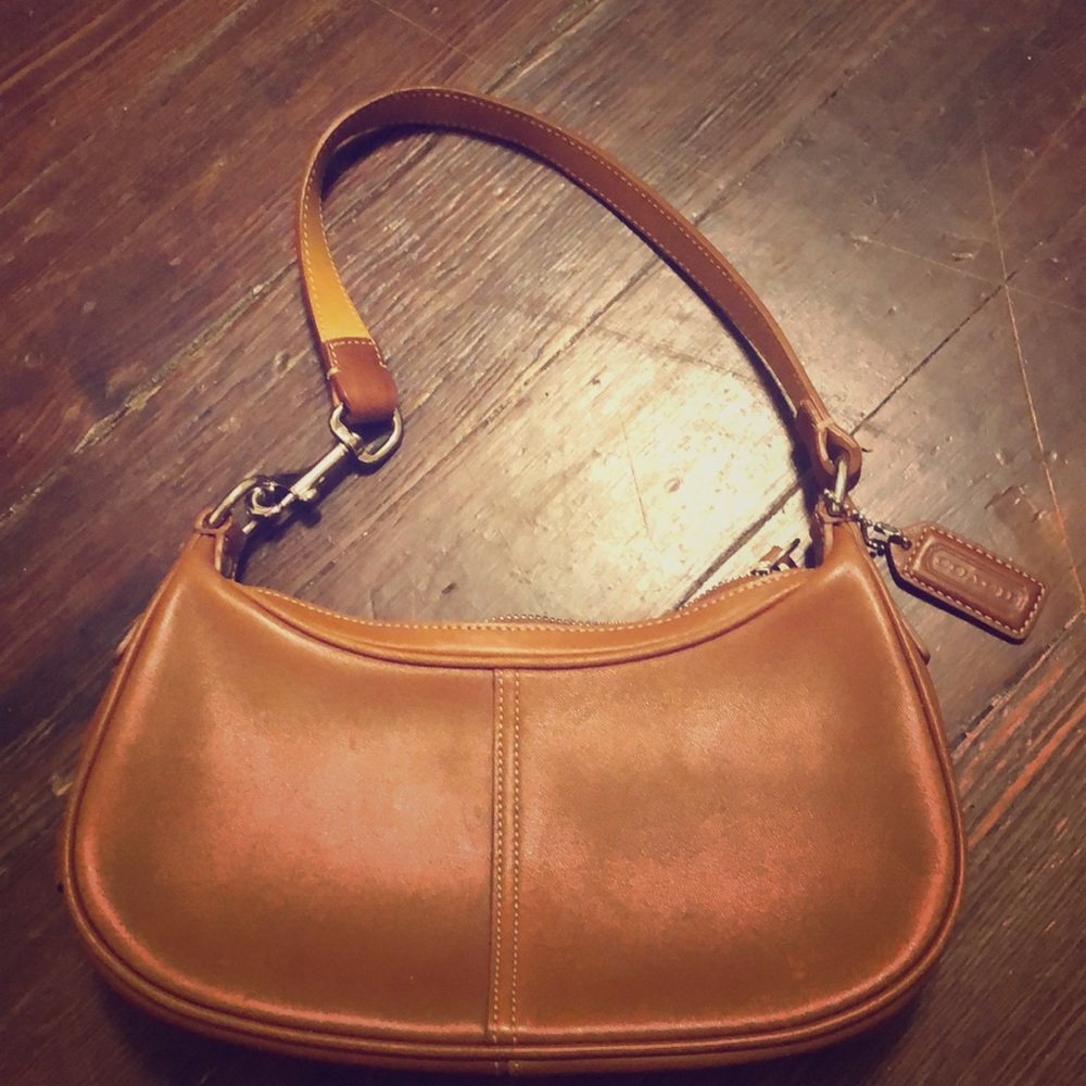 AUTHENTIC COACH LEATHER HAMPTON DEMI HOBO BAG